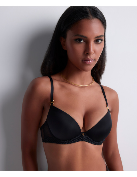 Soutien-Gorge Plunge, Sheer Emotion, Aubade 4MN08-BLAK