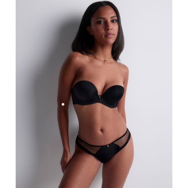 Plunge Bandeau Bra, Sheer Emotion, Aubade 4MP06-BLAK