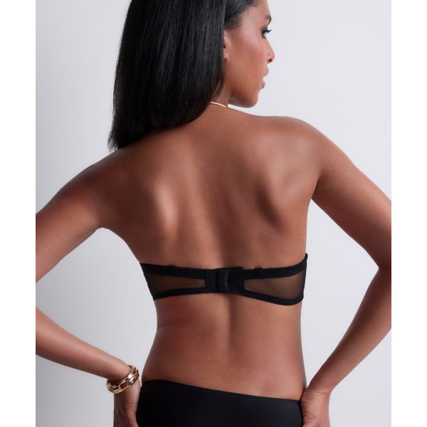 Plunge Bandeau Bra, Sheer Emotion, Aubade 4MP06-BLAK