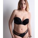 Plunge Bandeau Bra, Sheer Emotion, Aubade 4MP06-BLAK