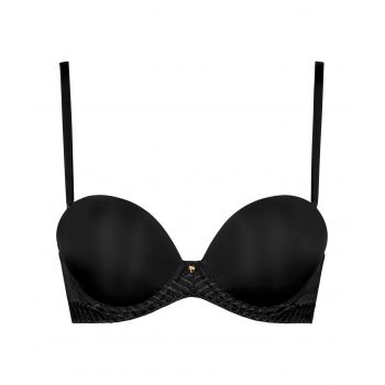 Plunge Bandeau Bra, Sheer Emotion, Aubade 4MP06-BLAK 2
