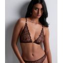 Triangle Bralette, Cray In Love - Satin Brown, Aubade 5D10-SATI