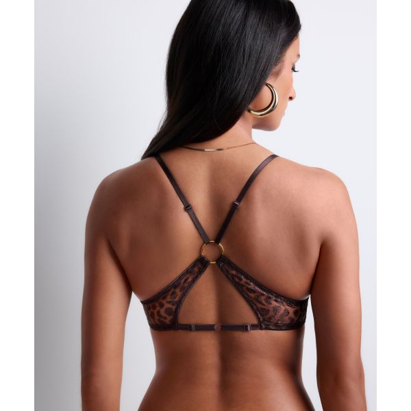 Triangle Bralette, Cray In Love - Satin Brown, Aubade 5D10-SATI