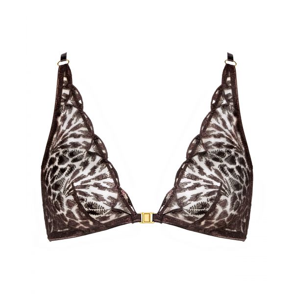 Soutien-Gorge Triangle, Cray In Love - Satin Brown, Aubade 5D10-SATI