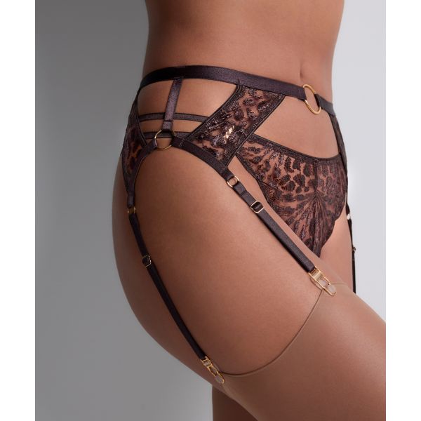 Suspender, Cray In Love - Satin Brown, Aubade 5D50-SATI