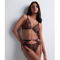 Underwired Triangle Bra, Cray In Love - Satin Brown, Aubade 5DF12-SATI