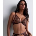 Underwired Triangle Bra, Cray In Love - Satin Brown, Aubade 5DF12-SATI