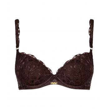 Soutien Gorge Plunge Coques, Cray In Love - Satin Brown, Aubade 5DN08-SATI 2