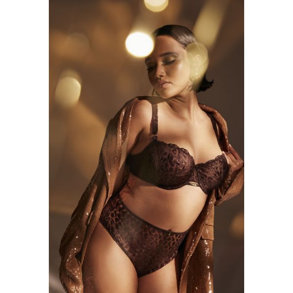 Culotte Haute, Cray In Love - Satin Brown, Aubade 5D25-SATI