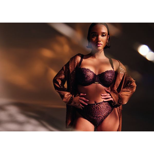 Culotte Haute, Cray In Love - Satin Brown, Aubade 5D25-SATI