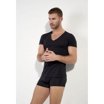 V-Neck T-Shirt, Suprème Cotton, Hom 401331-0004