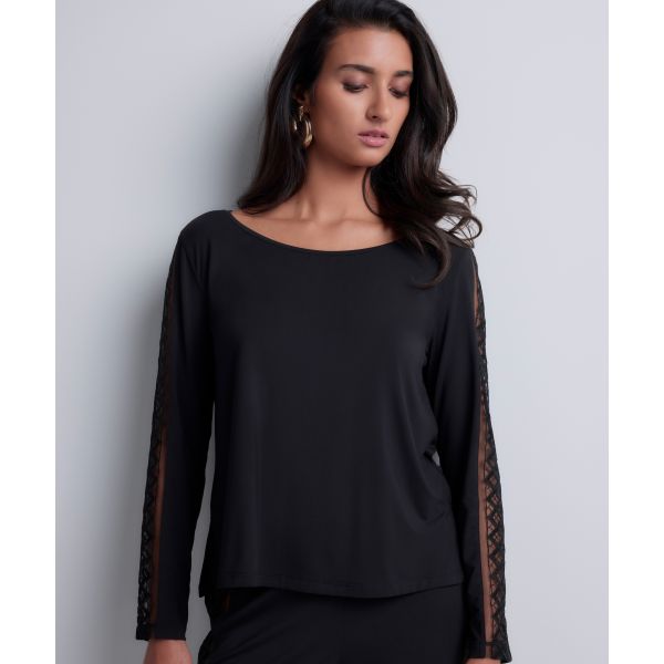 Long-sleeved top, Sweet Obsession, Aubade 5L74-BLAK