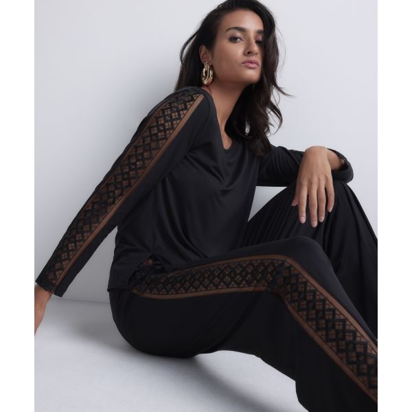 Top Manches Longues, Sweet Obsession, Aubade 5L74-BLAK