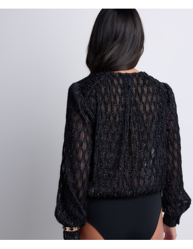 Long-Sleeved Bodysuit, Les Body by Aubade - Black, Aubade 1M84-E-BLAK