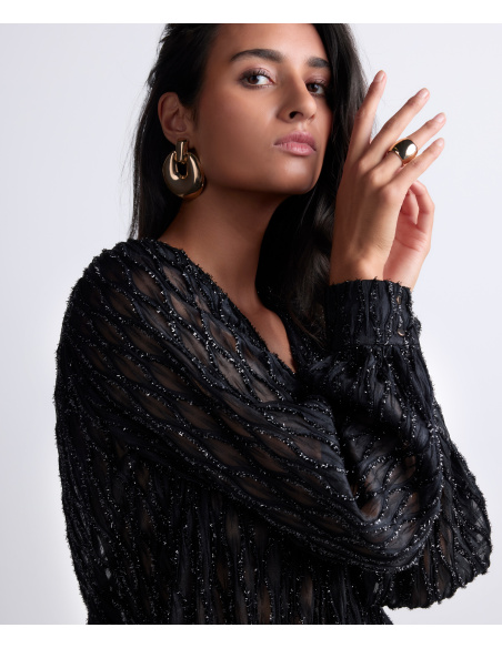 Long-Sleeved Bodysuit, Les Body by Aubade - Black, Aubade 1M84-E-BLAK