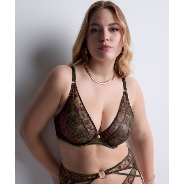 Triangle Bra, Sound Of Heart - Dark Garden, Aubade 4CF12-DARG