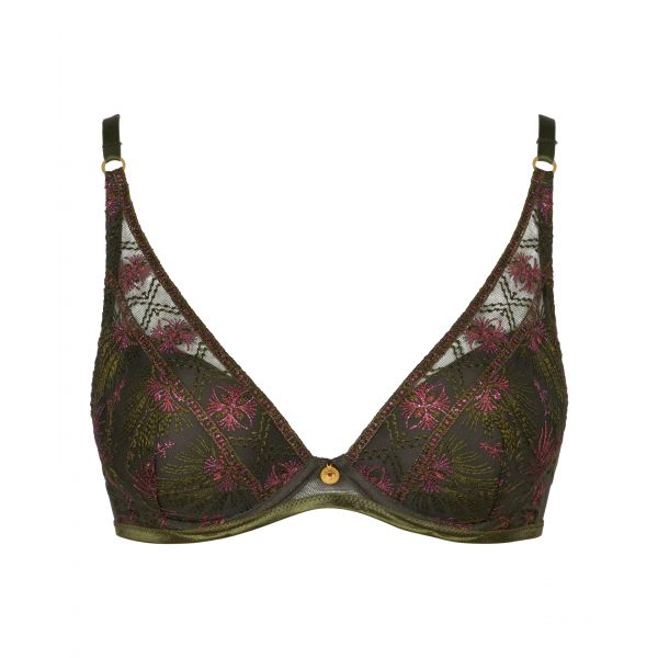 Soutien-Gorge Plunge, Sound Of Heart - Dark Garden, Aubade 4CN81-DARG