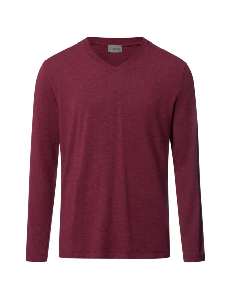 Ensemble Tee Shirt ColV Manches Longue & Pantalon, Casual, Hanro 075036/040-3045