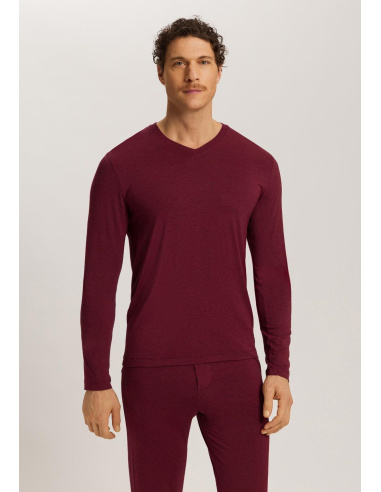 Ensemble Tee Shirt ColV Manches Longue & Pantalon, Casual, Hanro 075036/040-3045