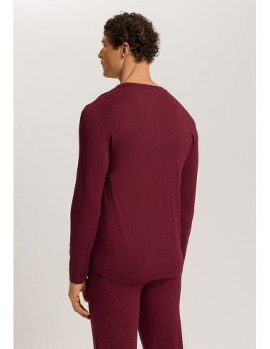 Ensemble Tee Shirt ColV Manches Longue & Pantalon, Casual, Hanro 075036/040-3045