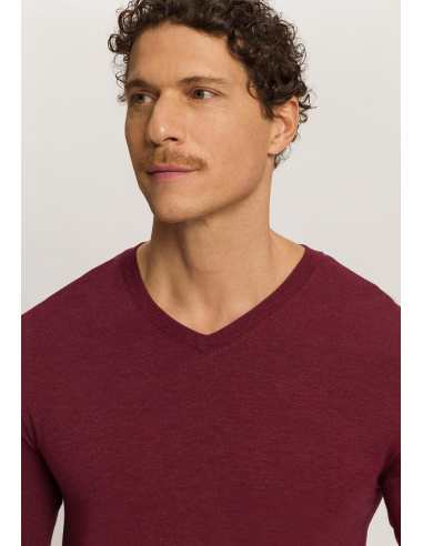 Ensemble Tee Shirt ColV Manches Longue & Pantalon, Casual, Hanro 075036/040-3045