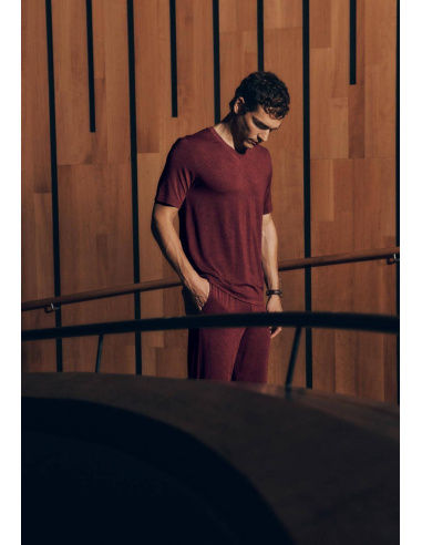 Ensemble Tee Shirt Col V & Bermuda, Casual, Hanro 075035/039-3045