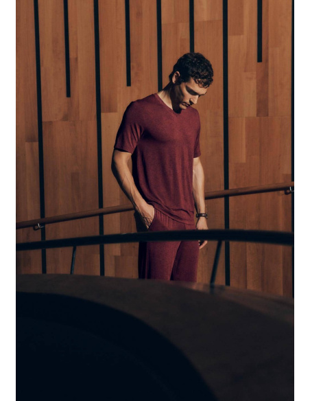 Ensemble Tee Shirt Col V & Bermuda, Casual, Hanro 075035/039-3045