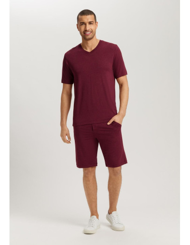 Ensemble Tee Shirt Col V & Bermuda, Casual, Hanro 075035/039-3045