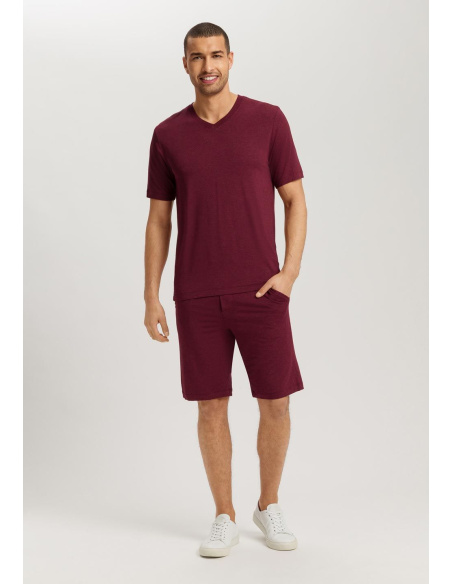 Ensemble Tee Shirt Col V & Bermuda, Casual, Hanro 075035/039-3045