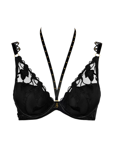 Soutien-Gorge Plunge Foulard, Night At Paradise - Obsidian, Aubade 5EN81-OBSI