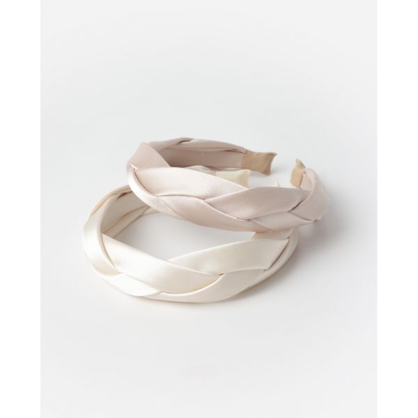 Serre Tête Lot de 2 (Rose et Ivoire), Ad Selection 69119S