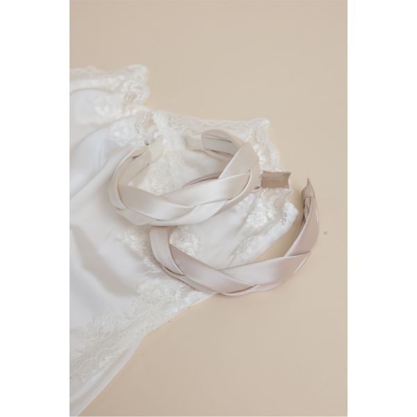 Serre Tête Lot de 2 (Rose et Ivoire), Ad Selection 69119S