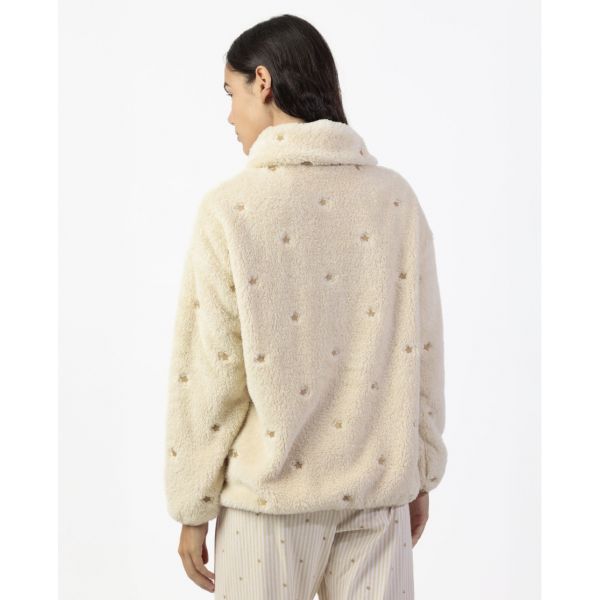 Long-Sleeved Zip-Up Jacket, Ad Selection 67305-BEIGE