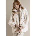 Long-Sleeved Zip-Up Jacket, Ad Selection 67305-BEIGE