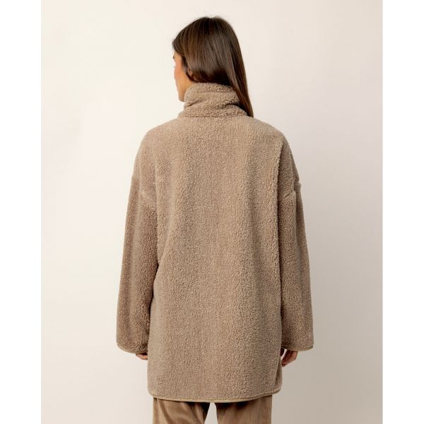 Long-Sleeved Zip-Up Jacket Chocolate, Ad Selection 67323