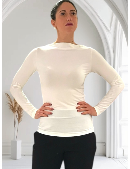 Pull Col Bateau Manches Longues Micro Modal, Venere, Softy Madiva VENERE-BARCHETTA