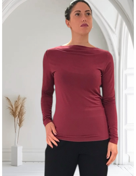 Pull Col Bateau Manches Longues Micro Modal, Venere, Softy Madiva VENERE-BARCHETTA