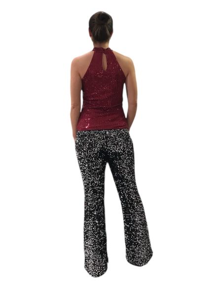 Pantalon Paillettes, Ad Selection 49214-NOIR