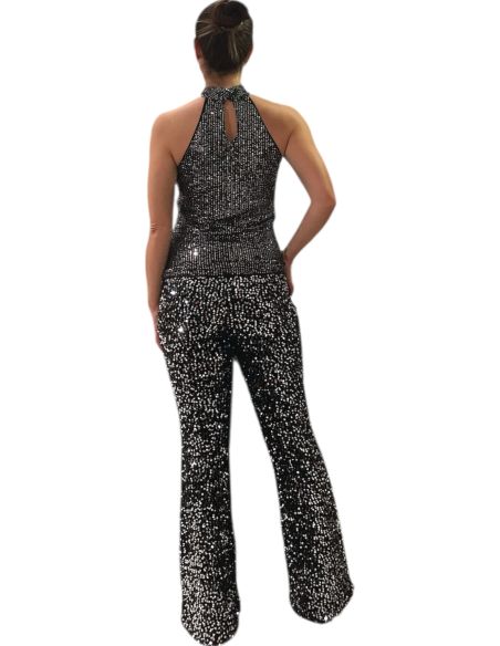 Pantalon Paillettes, Ad Selection 49214-NOIR