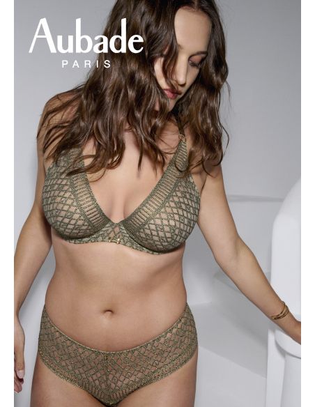 Slip Italien , Stardust Dream - Nile Green, Aubade 4D27-NILE