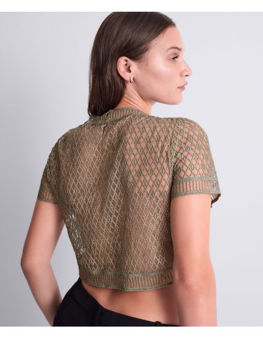 Short-sleeved top, Stardust Dream - Nile Green, Aubade 4D48-NILE