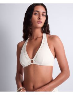 Haut de Maillot Bain Triangle Coques, Summer Stars - Pearl, Aubade 6P10-O-SEAP