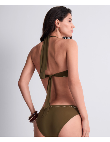 Bas de Maillot Bain Slip Brésilien, Summer Stars - Khaki, Aubade 6P22-KHAI