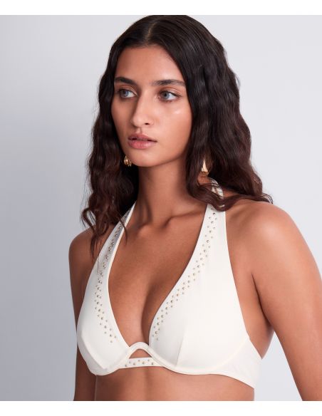 Haut de Maillot Bain Triangle Monoarmature, Summer Stars, Aubade 6PM12-SEAP