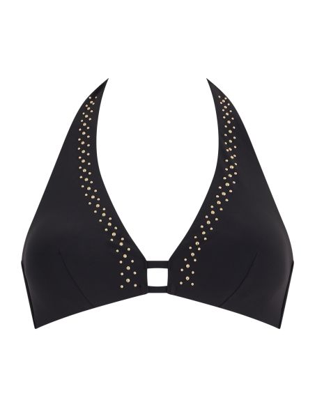 Haut de Maillot Bain Triangle Coques, Summer Stars - Black, Aubade 6P10-O-BLAK