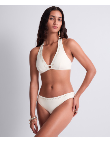 Bas de Maillot Bain Slip Brésilien, Summer Stars - Sea Pearl, Aubade 6P22-SEAP