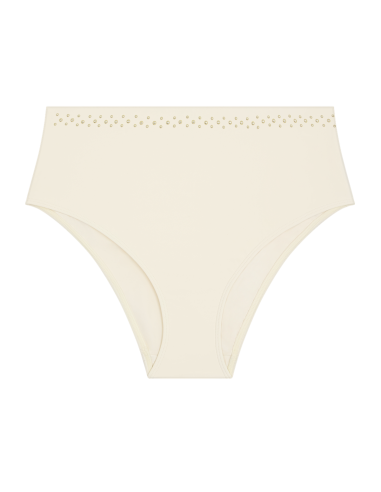 Bas de Maillot Bain Culotte Haute, Summer Stars - Sea Pearl, Aubade 6P24-SEAP