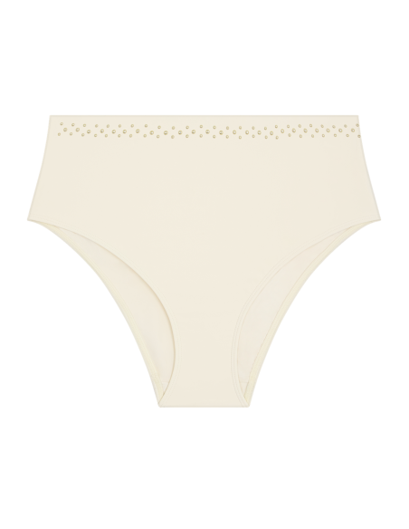 Bas de Maillot Bain Culotte Haute, Summer Stars - Sea Pearl, Aubade 6P24-SEAP