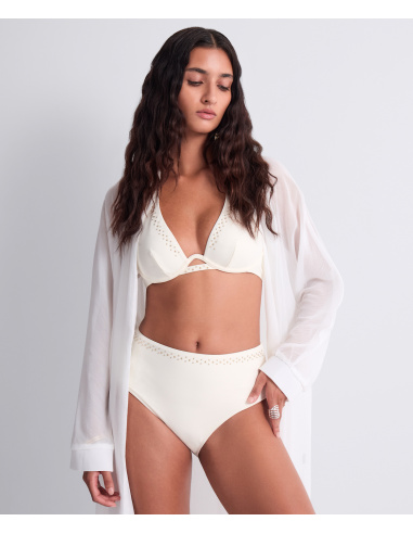 Bas de Maillot Bain Culotte Haute, Summer Stars - Sea Pearl, Aubade 6P24-SEAP