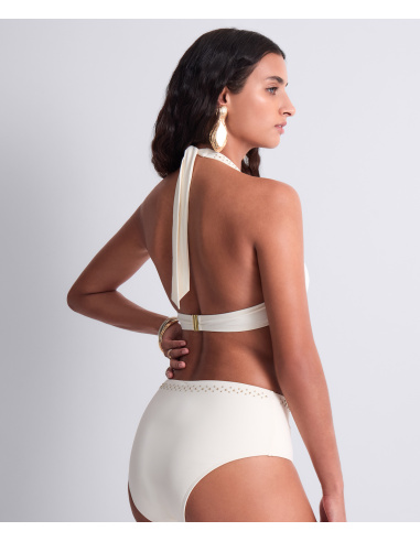 Bas de Maillot Bain Culotte Haute, Summer Stars - Sea Pearl, Aubade 6P24-SEAP